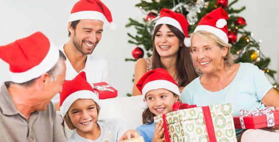 Familia en Navidad