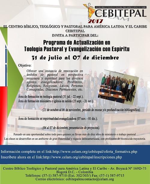 Programa en actualización en teología pastoral y evangelización con espíritu